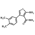 structure of CAS# 519016-86-5, 2-Amino-4-(3,4-Dimethylphenyl)-3-Thiophenecarboxamide;2-amino-4-(3,4-dimethylphenyl)-3-thiophenecarboxamide;2-Amino-4-(3,4-dimethylphenyl)thiophene-3-carboxamide;MFCD02609525