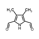 structure of CAS# 51952-99-9, 3,4-Dimethyl-1H-Pyrrole-2,5-Dicarbaldehyde;3,4-Dimethyl-1H-pyrrole-2,5-dicarbaldehyde