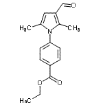 structure of CAS# 52034-37-4, Ethyl 4-(3-Formyl-2,5-Dimethyl-1H-Pyrrol-1-Yl)Benzoate;benzoic a<wbr>cid, 4-(3<wbr>-formyl-2<wbr>,5-dimeth<wbr>yl-1H-pyr<wbr>rol-1-yl)<wbr>, ethyl e<wbr>ster;ethyl 4-(<wbr>3-formyl-<wbr>2,5-dimet<wbr>hyl-1H-py<wbr>rrol-1-yl<wbr>)benzenec<wbr>arboxylate;Ethyl 4-(<wbr>3-formyl-<wbr>2,5-dimet<wbr>hyl-1H-py<wbr>rrol-1-yl<wbr>)-benzene<wbr>carboxyla<wbr>te