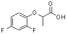 structure of CAS# 52043-21-7, 2-(2,4-Difluorophenoxy)Propanoic Acid;2-(2,4-Difluorophenoxy)propanoic acid;2-(2,4-Difluoro-phenoxy)-propionic acid;BAS 13522225