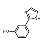 structure of CAS# 52091-36-8, 3-(1H-Imidazol-2-Yl)Phenol;3-(1H-imidazol-2-yl)phenol