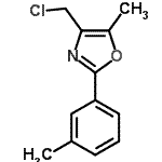 structure of CAS# 521266-92-2, 4-(Chloromethyl)-5-Methyl-2-(3-Methylphenyl)-1,3-Oxazole;