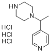 结构式 CAS# 521914-40-9, 1-(1-吡啶-4-基-乙基)-哌嗪三盐酸盐
