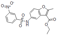 CAS#: 5227-91-8， Ethyl 2-methyl-5-[(3-nitrophenyl)sulfonylamino]-1-benzofuran-3-carboxylate