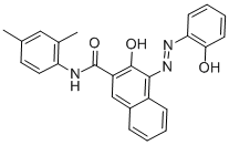 structure of CAS# 523-67-1, 2-[2-Hydroxy-3-(2,4-Xylylcarbamoyl)-1-Naphthylazo]Phenol;N-(2,4-Dimethylphenyl)-4-[(2-Hydroxyphenyl)Hydrazinylidene]-3-Oxonaphthalene-2-Carboxamide;N-(2,4-Dimethylphenyl)-4-[(2-Hydroxyphenyl)Hydrazono]-3-Oxo-Naphthalene-2-Carboxamide;(4Z)-N-(2,4-Dimethylphenyl)-4-[(2-Hydroxyphenyl)Hydrazono]-3-Oxo-Naphthalene-2-Carboxamide