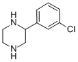 结构式 CAS# 52385-79-2, 2-(3-氯苯基)哌嗪