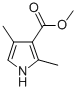 structure of CAS# 52459-90-2, 2,4-Dimethyl-1H-Pyrrole-3-Carboxylicacid Methyl ester;2,4-Dimethyl-1H-Pyrrole-3-Carboxylic Acid Methyl Ester;Zinc00494364;Mls001049110