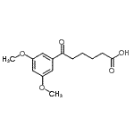 structure of CAS# 52483-37-1, 6-(3,5-Dimethoxyphenyl)-6-Oxohexanoic Acid;6-(3,5-Dimethoxyphenyl)-6-oxohexanoic acid