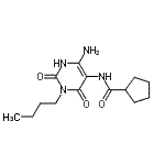 CAS 登录号：524944-62-5， N-(6-氨基-3-丁基-2,4-二氧代-1,2,3,4-四氢-5-嘧啶基)环戊烷甲酰胺