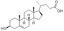 结构式 CAS# 5255-17-4, 3beta-羟基-delta5-胆烯酸