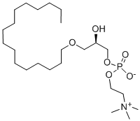 结构式 CAS# 52691-62-0, 1-O-十六烷基-Sn-甘油-3-磷酰胆碱
