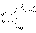 结构式 CAS# 530121-56-3, N-环丙基-2-(3-甲酰基-1H-吲哚-1-基)乙酰胺