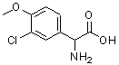 structure of CAS# 53091-63-7, Amino(3-Chloro-4-Methoxyphenyl)Acetic Acid;2-amino-2-(3-chloro-4-methoxyphenyl)acetic acid;amino(3-chloro-4-methoxyphenyl)acetic acid;Amino-(3-chloro-4-methoxy-phenyl)-acetic acid