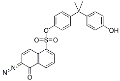 CAS 登录号：53155-39-8， 6-重氮基-5,6-二氢-5-氧代-1-萘磺酸 4-[1-(4-羟基苯基)-1-甲基乙基]苯基酯