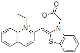 CAS 登录号：53288-83-8， 2-[[3-(羧酸甲基)苯并噻唑-2(3H)-亚基]甲基]-1-乙基喹啉鎓