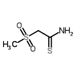 structure of CAS# 53300-47-3, 2-(Methylsulfonyl)Ethanethioamide;2-(METHYLSULPHONYL)THIOACETAMIDE;2-methanesulfonylethanethioamide;2-Methanesulfonyl-thioacetamide