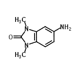 structure of CAS# 53439-88-6, 5-Amino-1,3-Dimethyl-1,3-Dihydro-2H-Benzimidazol-2-One;2-one;5-Amino-1,3-dimethyl-1,3-dihydro-benzoimidazol-;5-Amino-1,3-dimethyl-1,3-dihydro-benzoimidazol-2-one