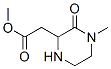 structure of CAS# 534603-21-9, 4-Methyl-3-Oxo-2-Piperazineacetic acid Methyl ester;2-Piperazineaceticacid,4-Methyl-3-Oxo-,Methylester(9CI);METHYL (4-METHYL-3-OXOPIPERAZIN-2-YL)ACETATE