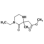 CAS 登录号：534603-52-6， 甲基(4-乙基-2-甲基-3-氧代-2-哌嗪基)乙酸酯