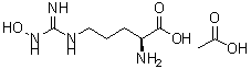 结构式 CAS# 53598-01-9, Ngamma-羟基-L-精氨酸单乙酸盐
