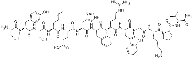 CAS#: 53697-27-1， H-Ser-Tyr-Ser-Met-Glu-His-Phe-Arg-Trp-Gly-Lys-Pro-Val-NH2