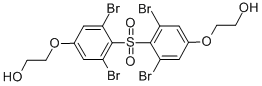 structure of CAS# 53714-39-9, Bis[4-(2-Hydroxyethoxy)-3,5-Dibromophenyl] Sulfone;2-[2,6-Dibromo-4-[3,5-Dibromo-4-(2-Hydroxyethoxy)Phenyl]Sulfonyl-Phenoxy]Ethanol;2,2'-(Sulphonylbis((2,6-Dibromo-4,1-Phenylene)Oxy))Bisethanol
