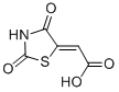 结构式 CAS# 5374-29-8, (2Z)-(2,4-二氧代-1,3-噻唑烷-5-亚基)乙酸