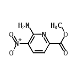 结构式 CAS# 538372-32-6, 甲基6-氨基-5-硝基-2-吡啶羧酸酯