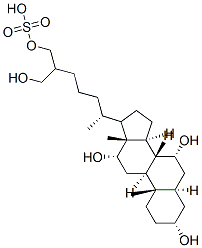 CAS 登录号：53939-18-7， (3R,5R,7R,8R,9S,10S,12S,13R,14S)-3,7,12-三羟基-17-[(2R)-6-(羟基甲基)-7-磺基氧基-庚烷-2-基]-10,13-二甲基-2,3,4,5,6,7,8,9,11,12,14,15,16,17-十四氢-1H-环戊二烯并[a]菲