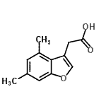 结构式 CAS# 539807-37-9, (4,6-二甲基-1-苯并呋喃-3-基)乙酸