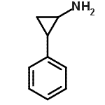 结构式 CAS# 54-97-7, 2-苯基环丙胺