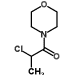 structure of CAS# 54022-76-3, 2-Chloro-1-(4-Morpholinyl)-1-Propanone;2-chloro-1-morpholinopropan-1-one;2-Chloropropanoic acid, morpholide;4-(2-Chloropropanoyl)morpholine