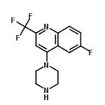 structure of CAS# 541539-66-6, 6-Fluoro-4-(1-Piperazinyl)-2-(Trifluoromethyl)Quinoline;1-[6-Fluoro-2-(trifluoromethyl)quinol-4-yl] piperazine;1-[6-Fluoro-2-(trifluoromethyl)quinol-4-yl]piperazine;1-[6-Fluoro-2-(trifluoromethyl)quinolin-4-yl]piperazine
