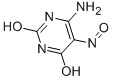 structure of CAS# 5442-24-0, 4-Amino-2,6-Dihydroxy-5-Nitrosopyrimidine;6-Amino-5-Nitroso-Uracil;6-Amino-5-Nitrosouracil