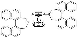 结构式 CAS# 544461-38-3, 1,1'-二[(11bS)-3,5-二氢-4H-二萘并[2,1-c:1',2'-e]磷杂卓-4-基]-二茂铁