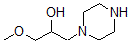 结构式 CAS# 54469-44-2, alpha-(甲氧基甲基)-1-哌嗪乙醇