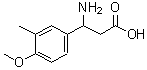 结构式 CAS# 54503-17-2, 3-氨基-3-(4-甲氧基-3-甲基苯基)丙酸