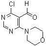 structure of CAS# 54503-94-5, 4-Chloro-6-Morpholino-5-Pyrimidinecarbaldehyde;4-Chloro-6-Morpholin-4-Ylpyrimidine-5-Carboxaldehyde;4-CHLORO-6-MORPHOLINO-5-PYRIMIDINECARBALDEHYDE
