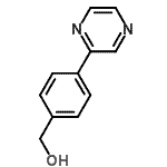 structure of CAS# 545421-49-6, [4-(2-Pyrazinyl)Phenyl]Methanol;(4-(pyrazin-2-yl)phenyl)methanol;(4-pyrazin-2-ylphenyl)methan-1-ol;[4-(2-Pyrazinyl)phenyl]methanol