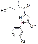 CAS 登录号：54708-76-8， 1-(3-氯苯基)-N-(2-羟基乙基)-5-甲氧基-N-甲基-1H-吡唑-3-甲酰胺