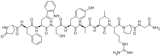 CAS#: 54784-44-0， Pglu-D-Phe-Trp-Ser-Tyr-D-Ala-Leu-Arg-Pro-Gly-NH2