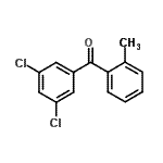 structure of CAS# 54941-71-8, (3,5-Dichlorophenyl)(2-Methylphenyl)Methanone;3,5-Dichloro-2'-methylbenzophenone