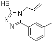 结构式 CAS# 54995-51-6, 4-烯丙基-5-(3-甲基苯基)-4H-1,2,4-三唑-3-硫醇