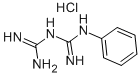 structure of CAS# 55-57-2, 1-Phenylbiguanide Hydrochloride;1-(Diaminomethylene)-2-Phenyl-Guanidine Hydrochloride;1-(Diaminomethylene)-2-Phenylguanidine Hydrochloride;1-(Diaminomethylidene)-2-Phenyl-Guanidine Hydrochloride