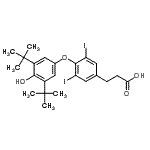 CAS 登录号：551-90-6， 3-{4-[4-羟基-3,5-二(2-甲基-2-丙基)苯氧基]-3,5-二碘苯基}丙酸