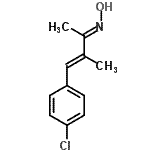 structure of CAS# 55224-94-7, (2E,3E)-4-(4-Chlorophenyl)-N-Hydroxy-3-Methyl-3-Buten-2-Imine;