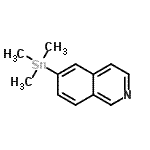 结构式 CAS# 552331-36-9, 6-(三甲基锡烷基)异喹啉