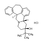 结构式 CAS# 55528-07-9, (3S,4aS,13bS)-3-(2-甲基-2-丙基)-2,3,4,4A,8,9,13B,14-八氢-1H-苯并[6,7]环庚并[1,2,3-De]吡啶并[2,1-a]异喹啉-3-醇盐酸盐(1:1)