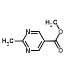 structure of CAS# 5571-03-9, Methyl 2-Methyl-5-Pyrimidinecarboxylate;Methyl 2-methylpyrimidine-5-carboxylate;MFCD11111634