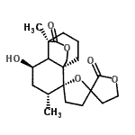 CAS 登录号：55784-79-7， (1''S,3''R,5'R,5''R,7''S)-5''-羟基-3'',7''-二甲基四氢-8''H-二螺[呋喃-3,2'-呋喃-5',2''-[9]氧杂三环[5.3.3.0<sup>1,6</sup>]十三烷]-2,8''-二酮